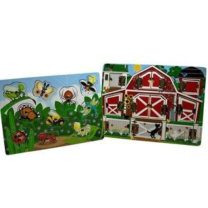 Melissa & Doug Magnetic Farm Hide & Seek Board & Bug Catching Puzzle Game